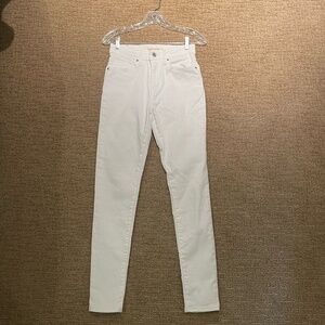 Levi's 721 High Rise White Skinny Jean Size 27